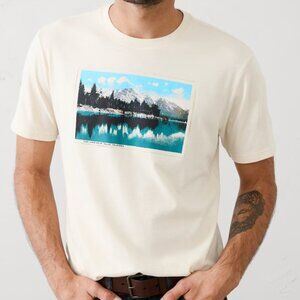 Banana Republic Men's Graphic T, Stone Twill, Large, New w/ Tags